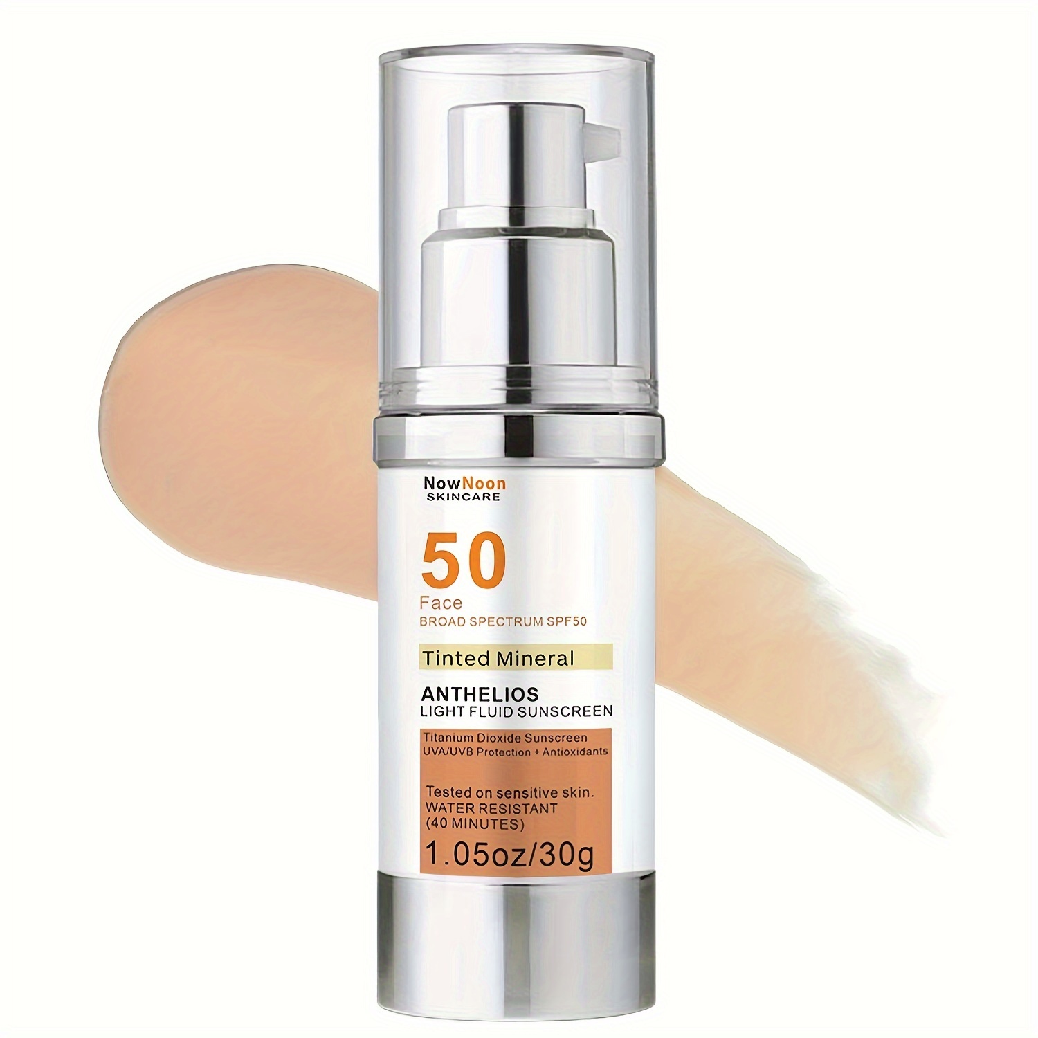 Pill image for Nownoon Skincare 50 Face Broad Spectrum Spf 50 Tinted Mineral Cream