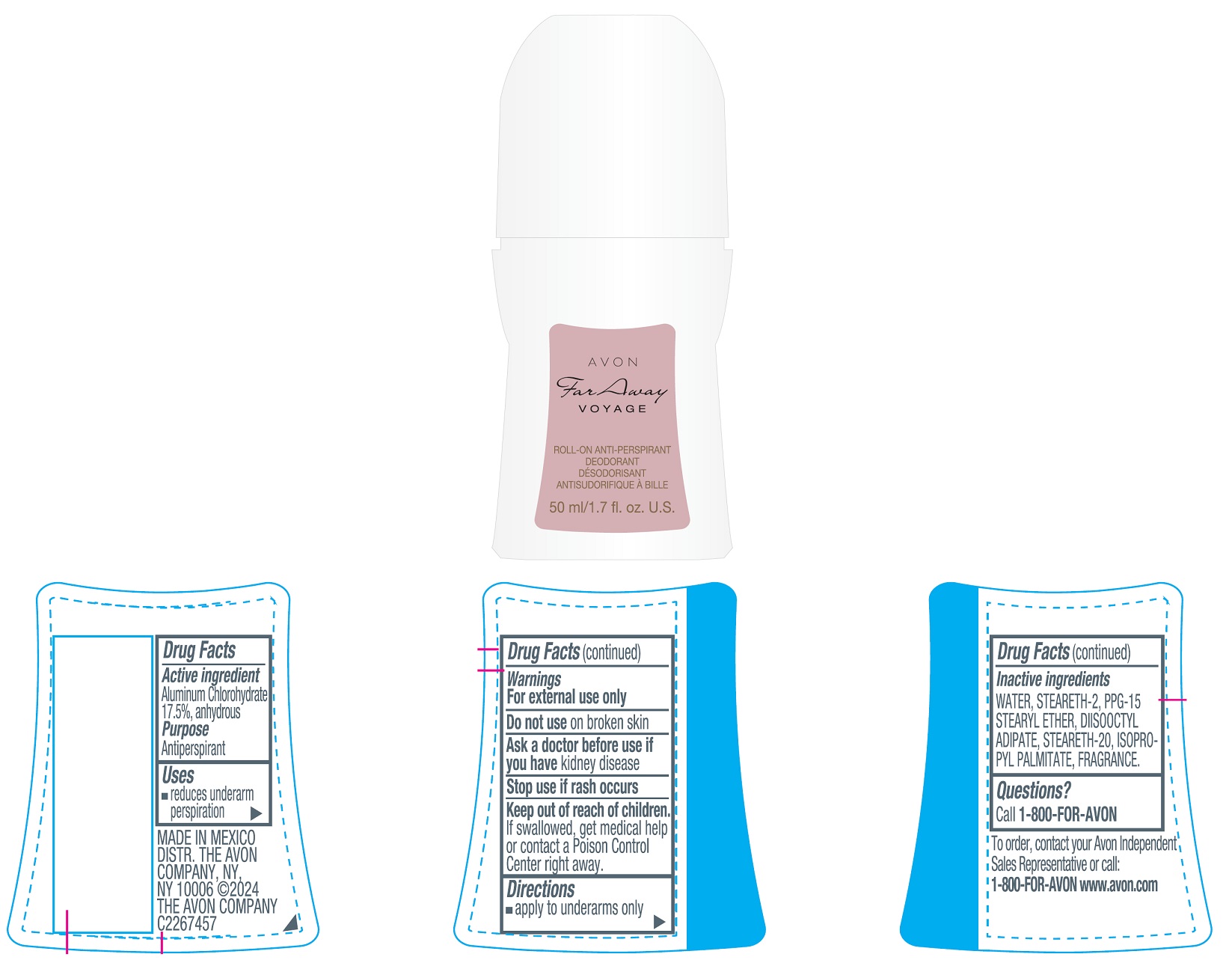 Pill image for Avon Far Away Voyage Roll-on Anti-perspirant Deodorant 50ml