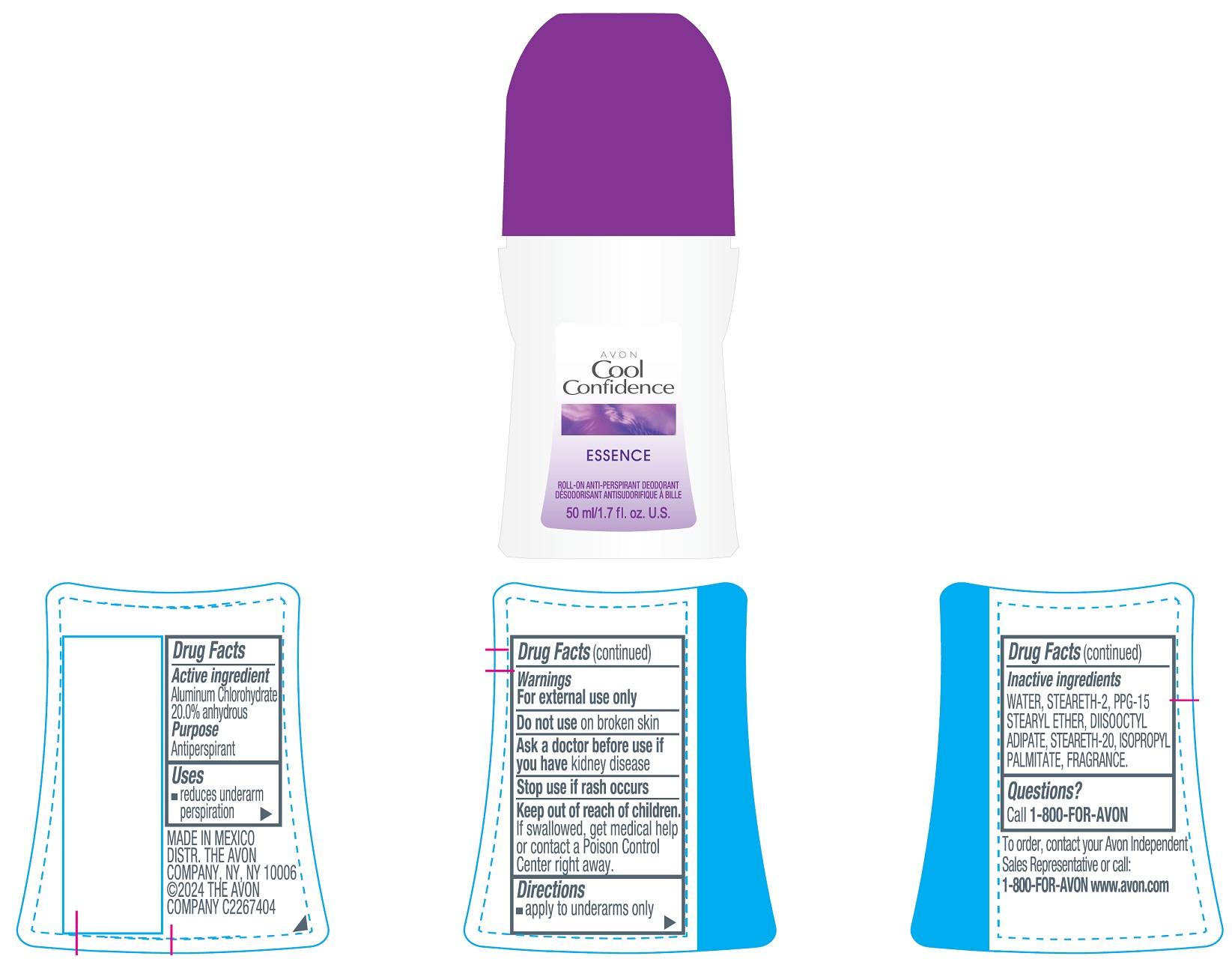 Pill image for Avon Cool Confidence Essence Roll-on Anti-perspirant Deodorant 50ml