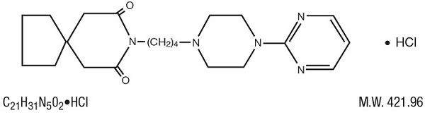 Pill image for Buspirone Hydrochloride Capsules Rx Only