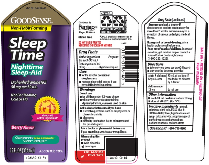 Pill image for Perrigo Sleep Time Drug Facts