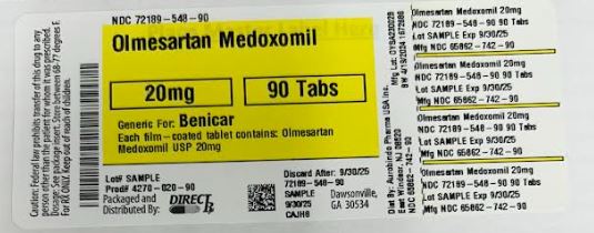 Pill image for Olmesartan Medoxomil