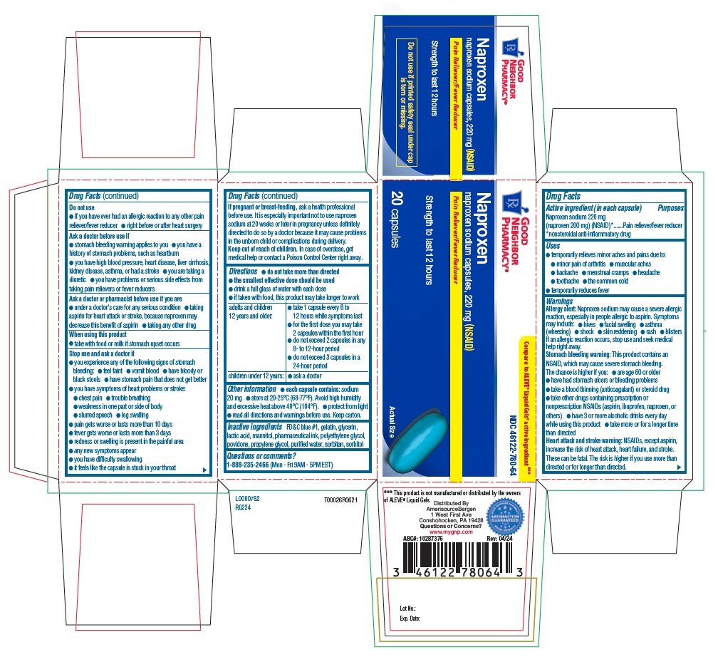 Pill image for Amerisource Bergen-naproxen Sodium Casules, 220 Mg
