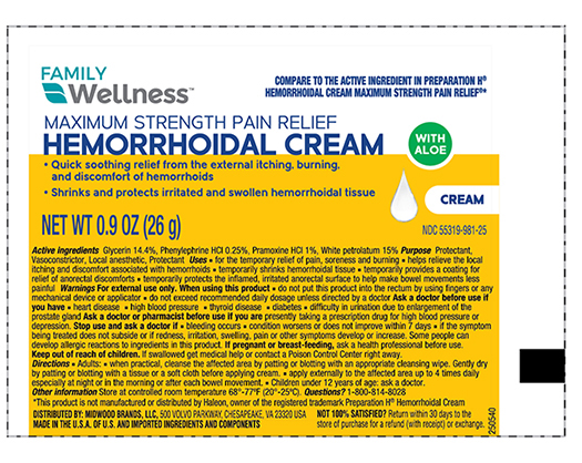 Pill image for Family Wellness hemorrhoid Max Strength Cream