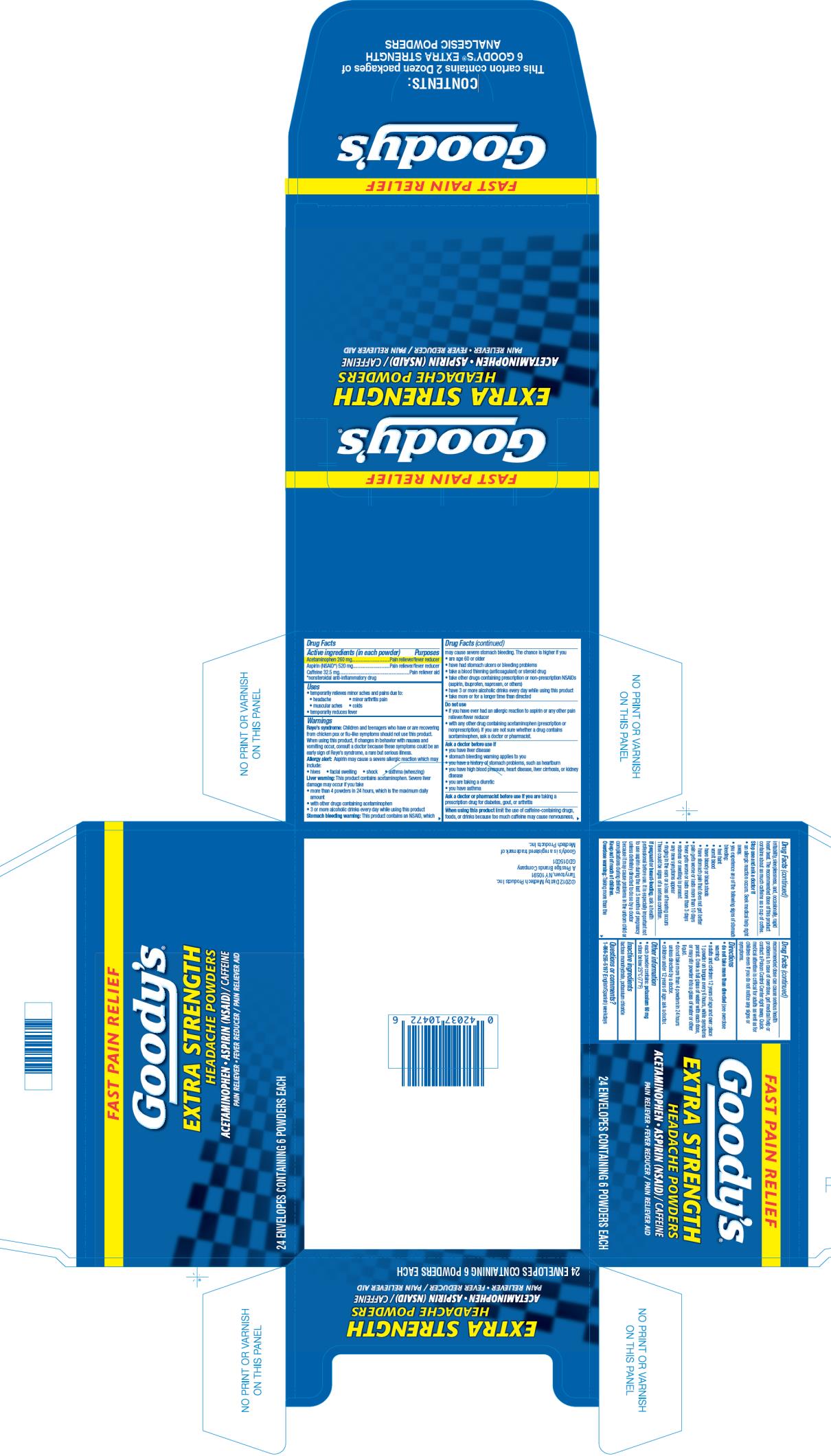 Pill image for Goodys Extra Strength Headache Powders