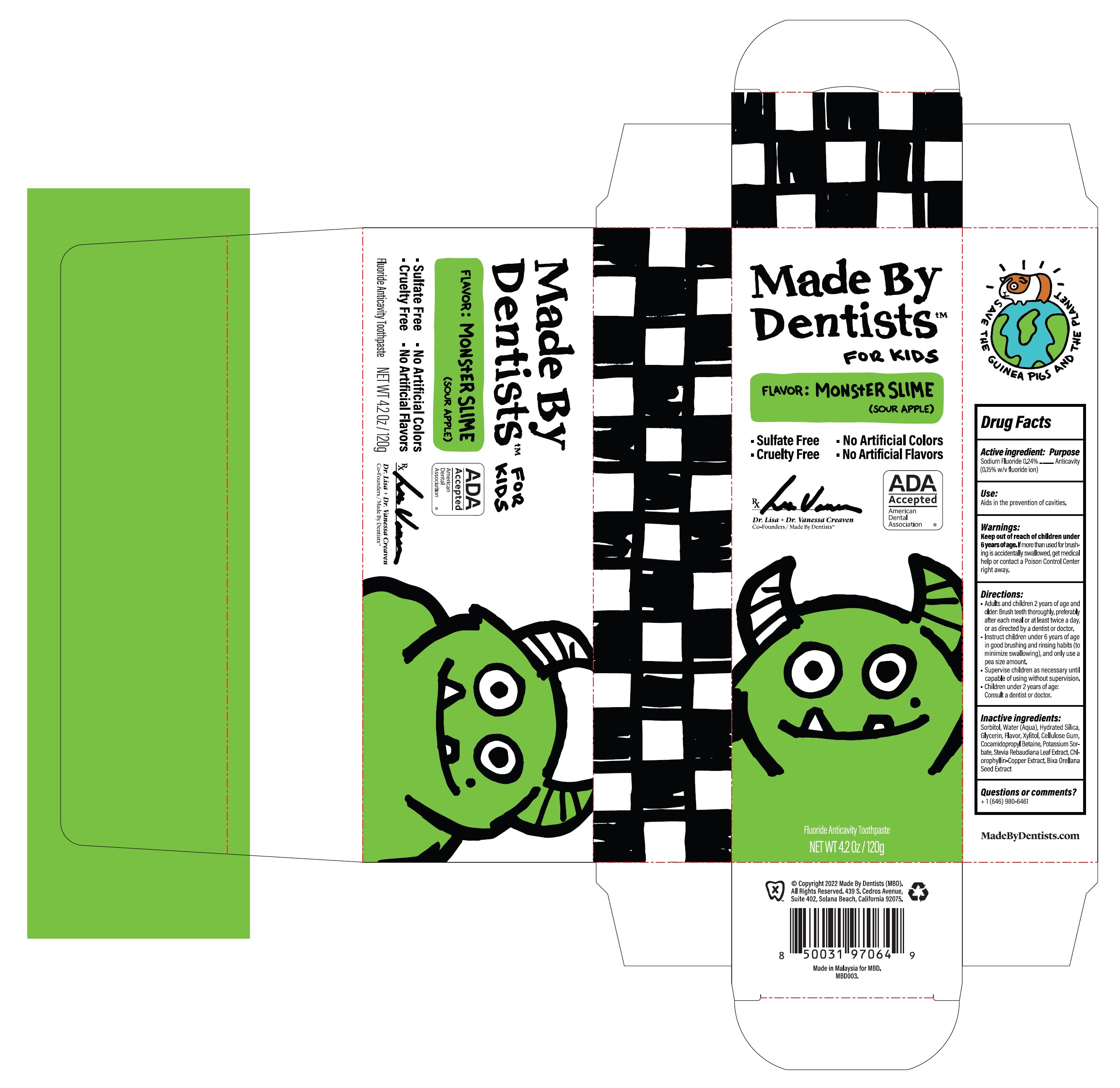 Pill image for made by dentists for kids monster slime