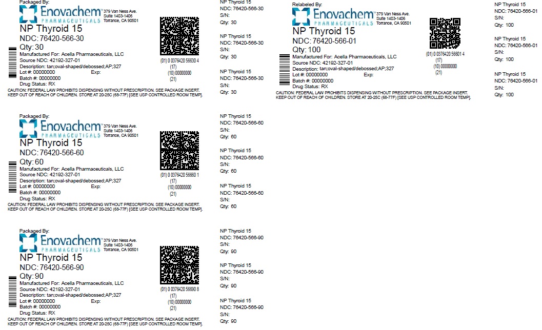 Pill image for Np Thyroid 15