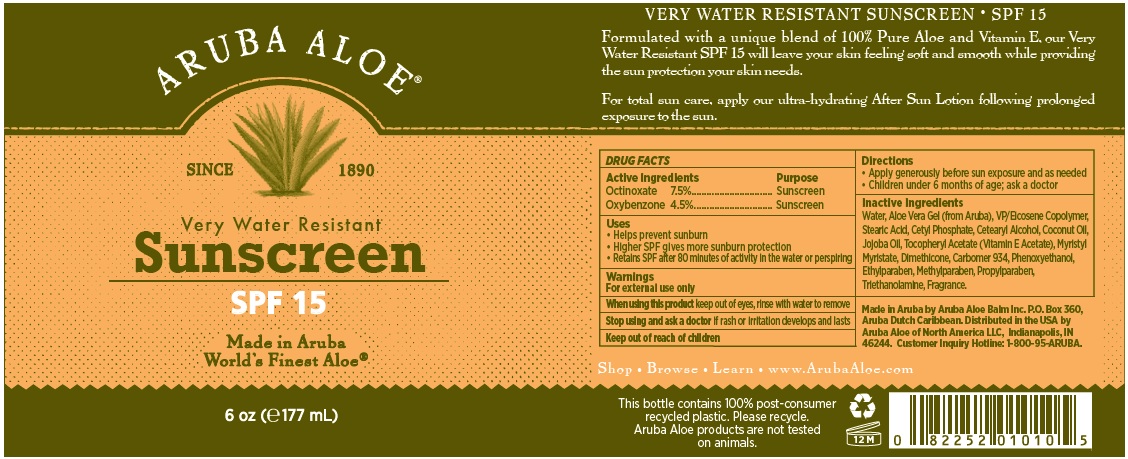 Pill image for Aruba Aloe Very Water Resistant Sunscreen Spf 15