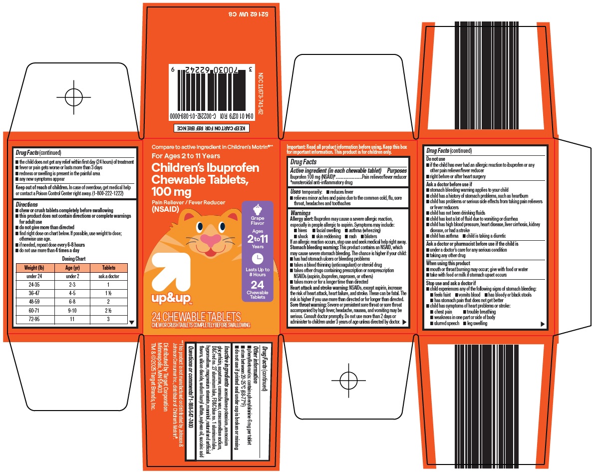 Pill image for Target Corporation Children’s Ibuprofen Chewable Tablets, 100 Mg Drug Facts
