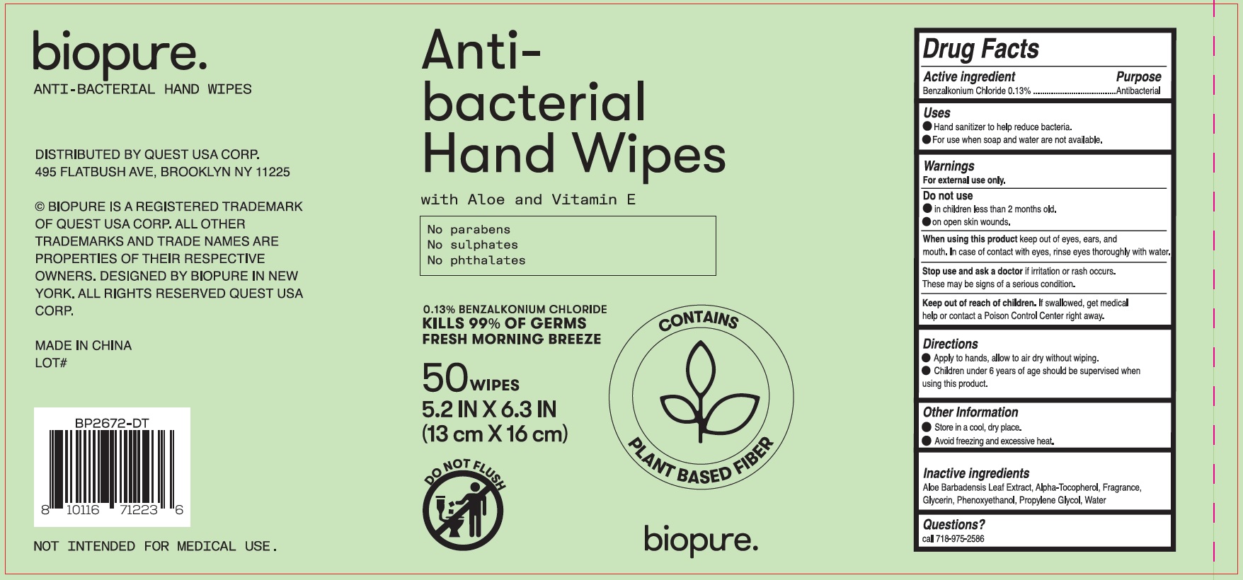 Pill image for Biopure Antibacterial Hand Wipe