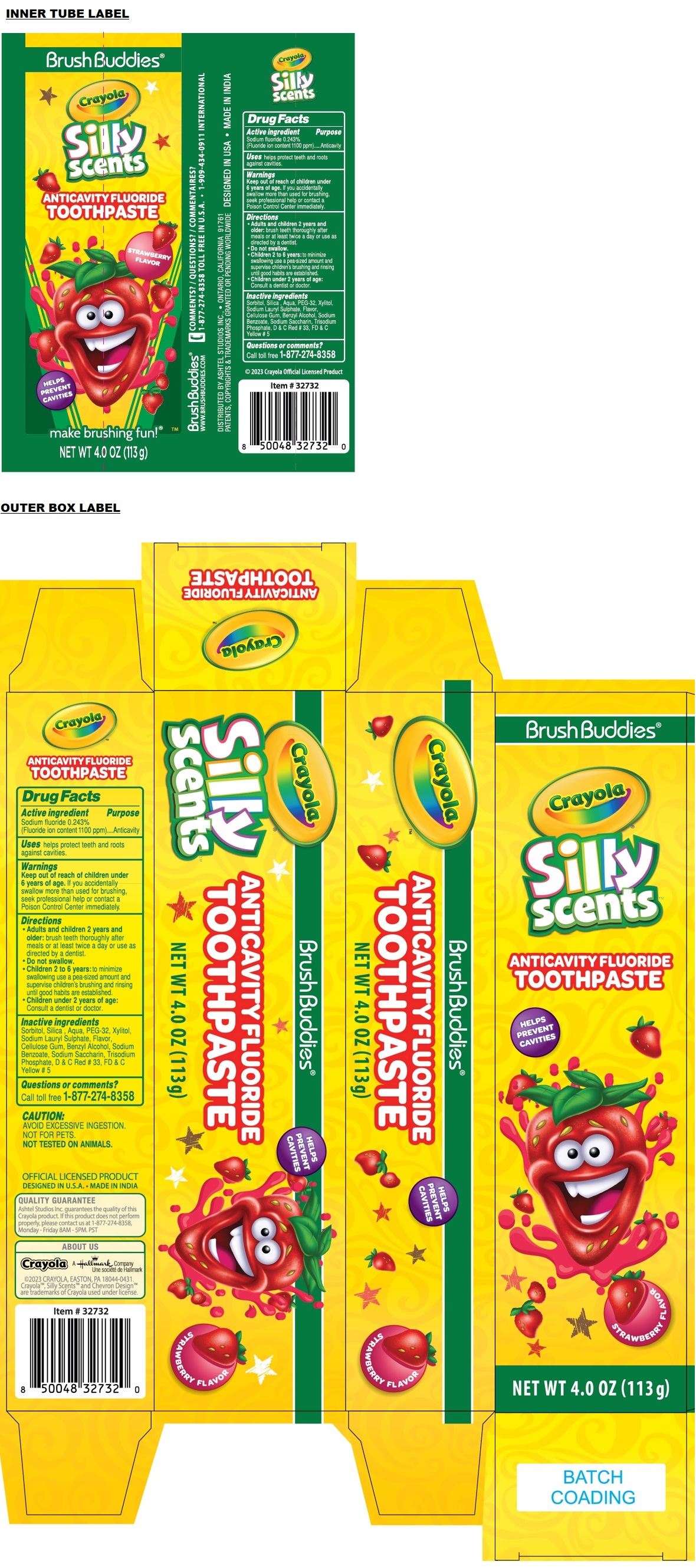 Pill image for Crayola Anticavity Fluoride Toothpaste - Strawberry Flavor