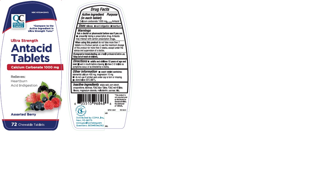 Pill image for quality choice ultra strength antacid assorted berry 