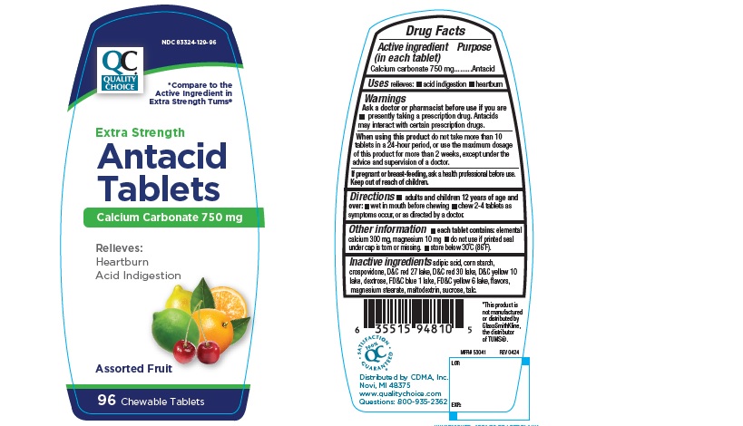 Pill image for Qch Extra Strength Antacid Assorted Fruit 127