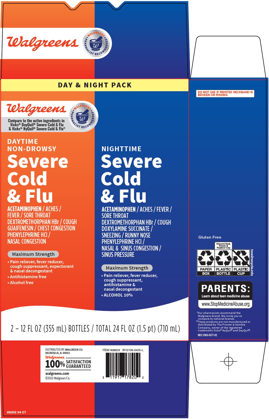 Pill image for Walgreen Co. Daytime/nighttime Severe Cold & Flu Drug Facts