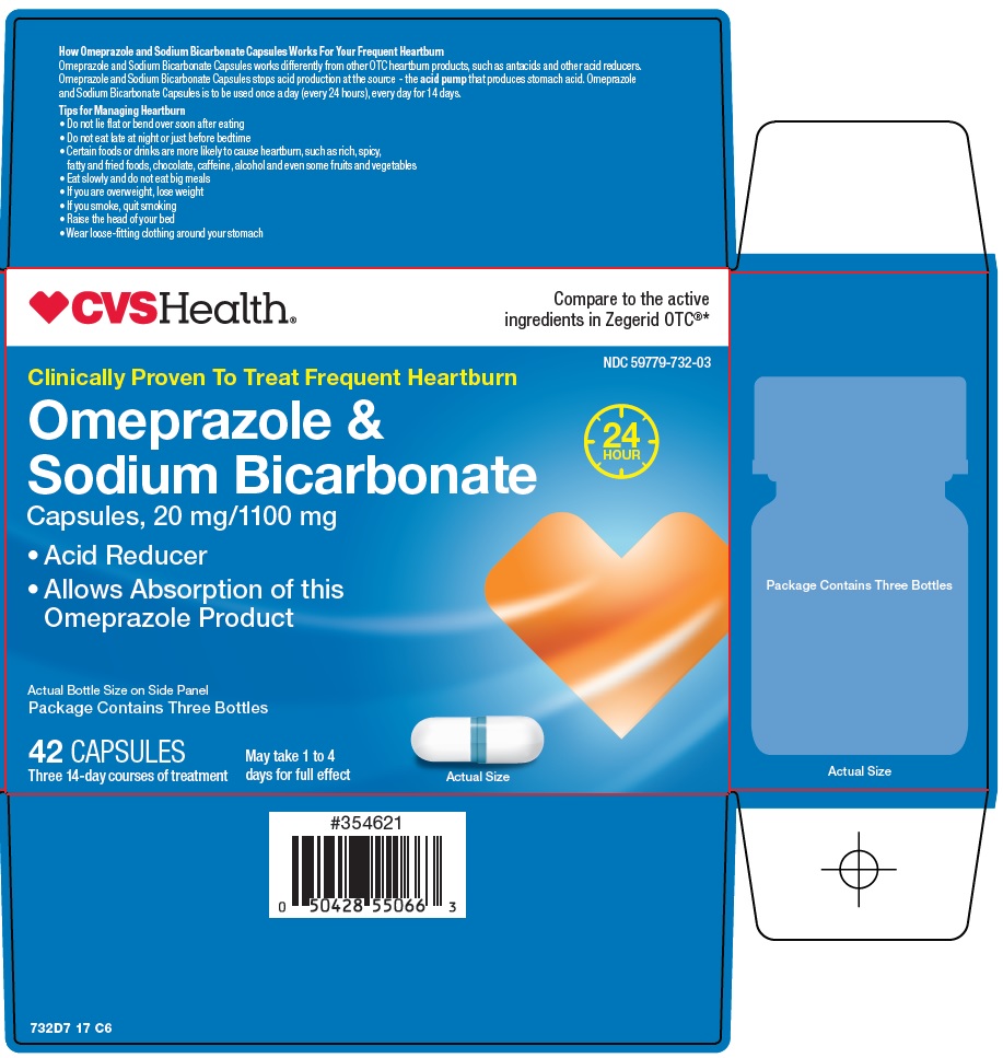 Pill image for Cvs Pharmacy, Inc. Omeprazole & Sodium Bicarbonate Drug Facts