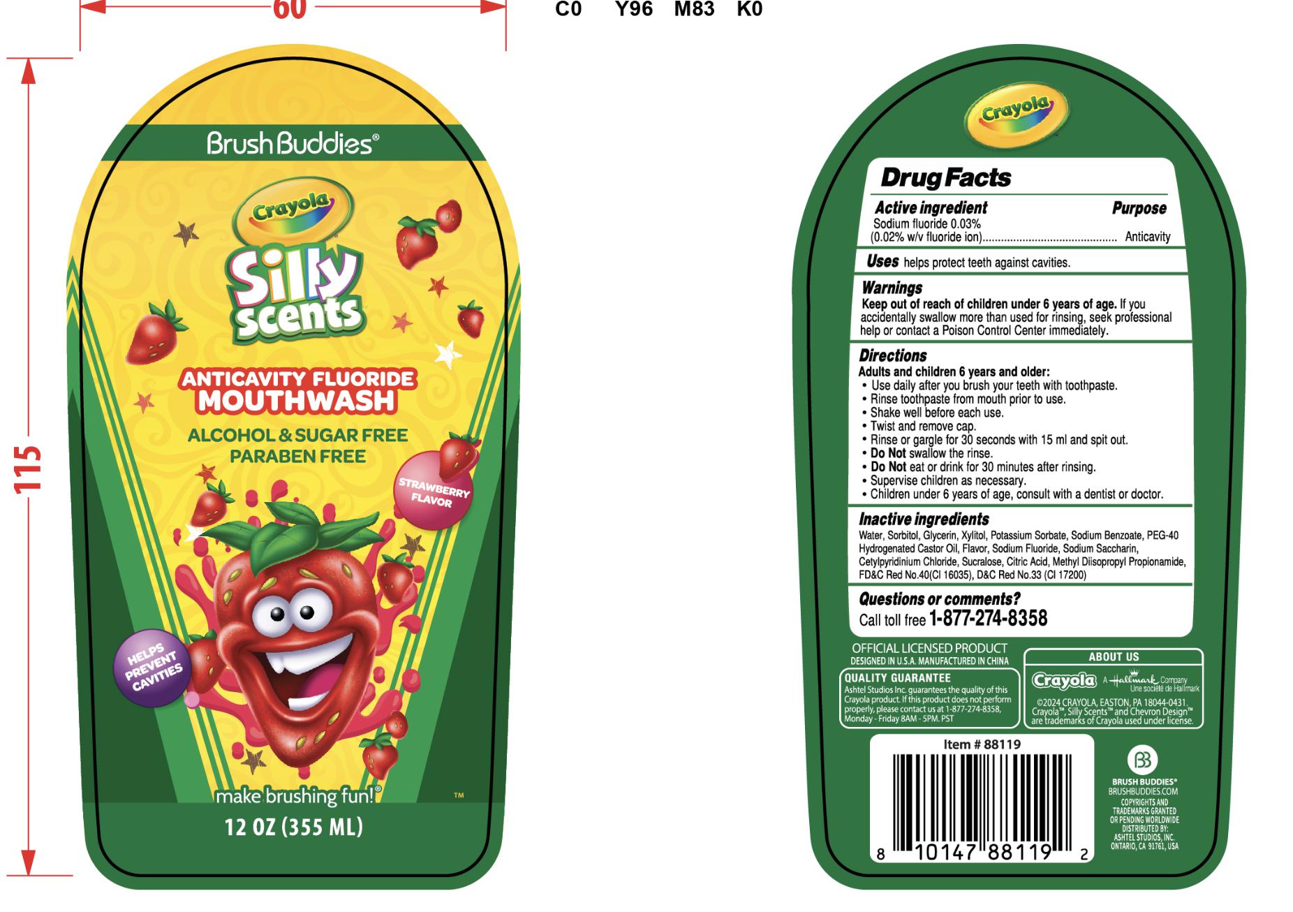 Pill image for Brush Buddies Crayola Anticavity Fluoride Watermelon(0.03%)