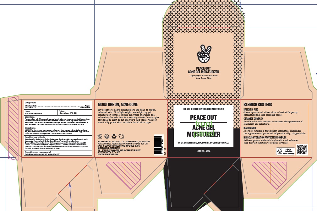 Pill image for peace out acne gel moisturizer