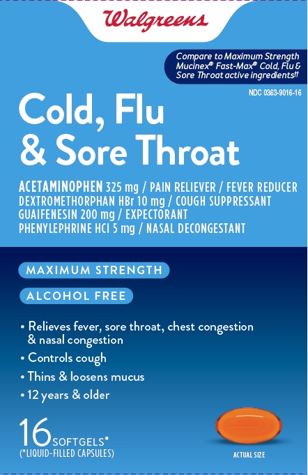 Pill image for Walgreens Cold, Flu & Sore Throat