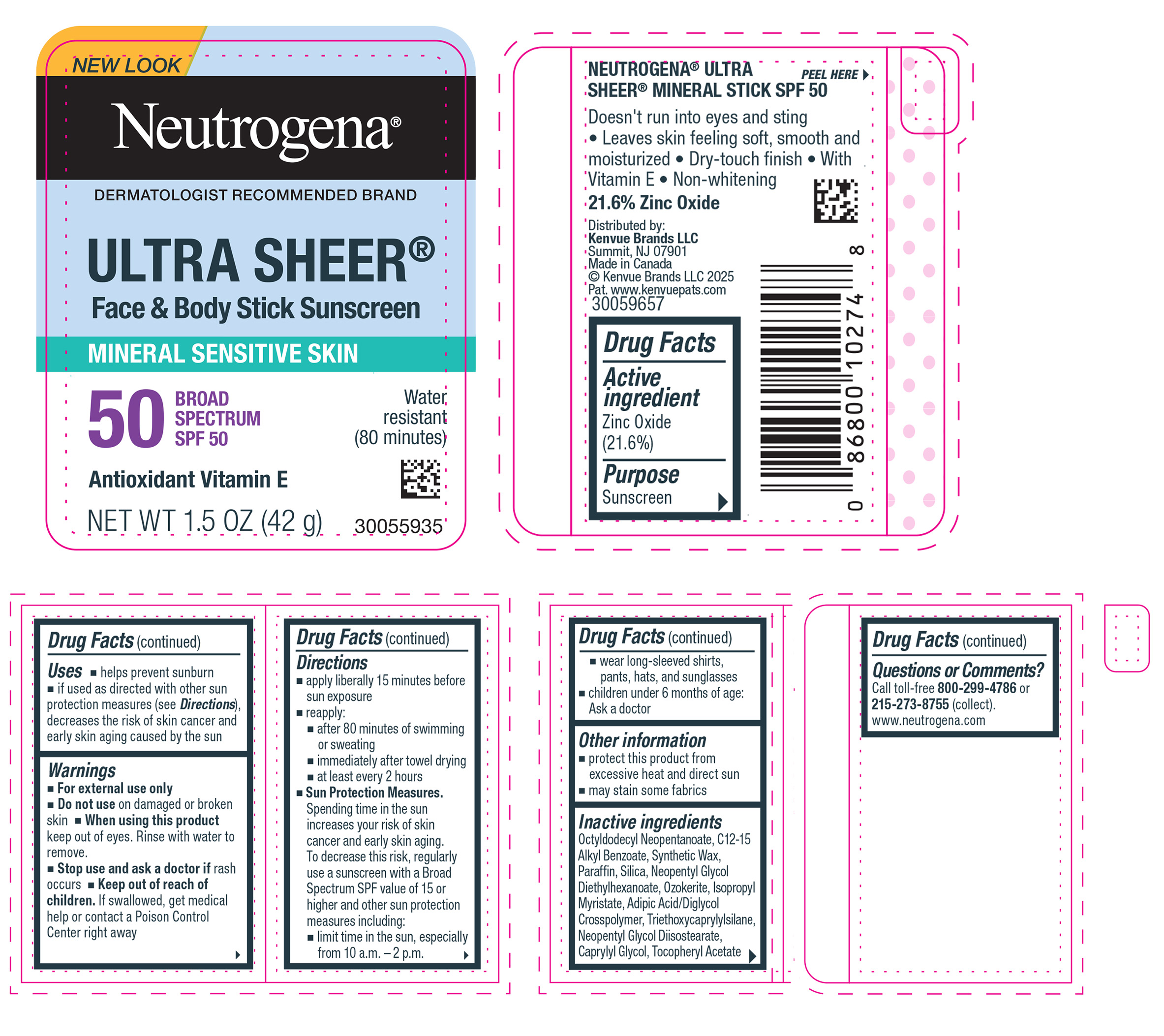 Pill image for Neutrogena Ultra Sheer Face & Body Stick Sunscreen Broad Spectrum Spf 50