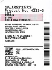 Pill image for Aspirin 81mg Ec