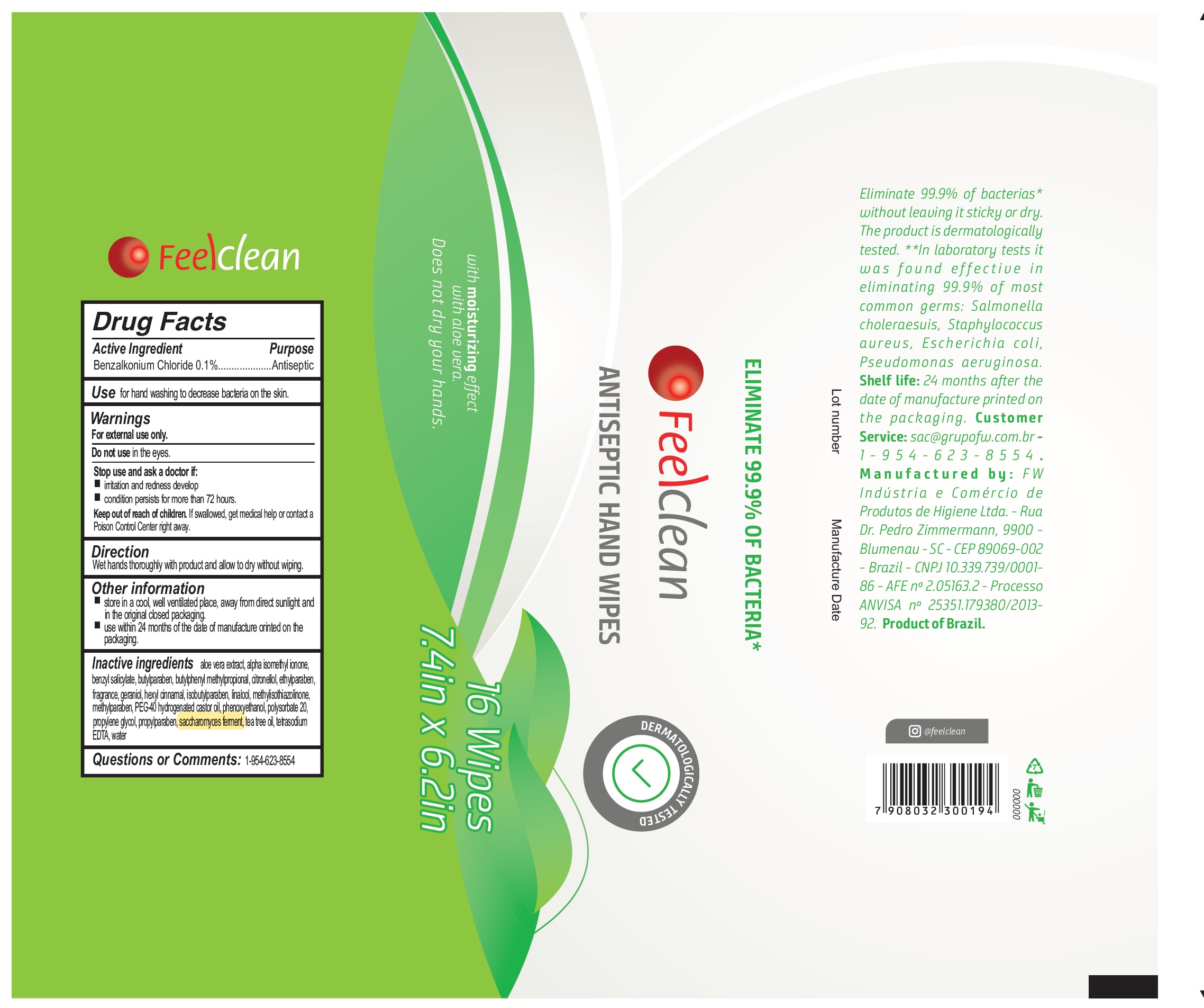 Pill image for Feel Clean Antiseptic Hand Wipes