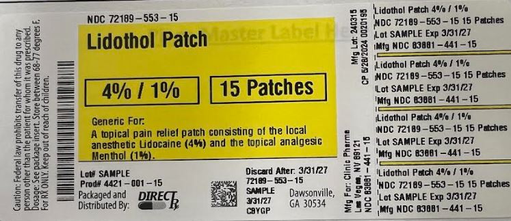 Pill image for lidothol patch