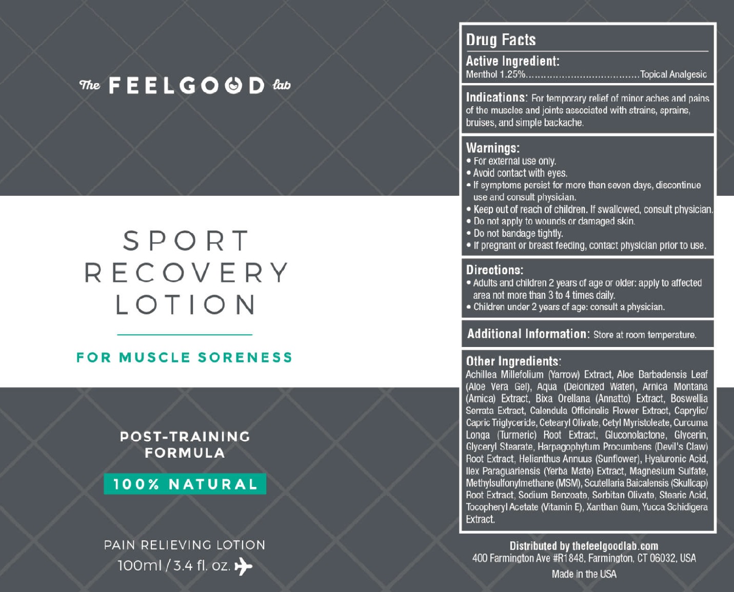 Pill image for feel good labs sport recovery lotion