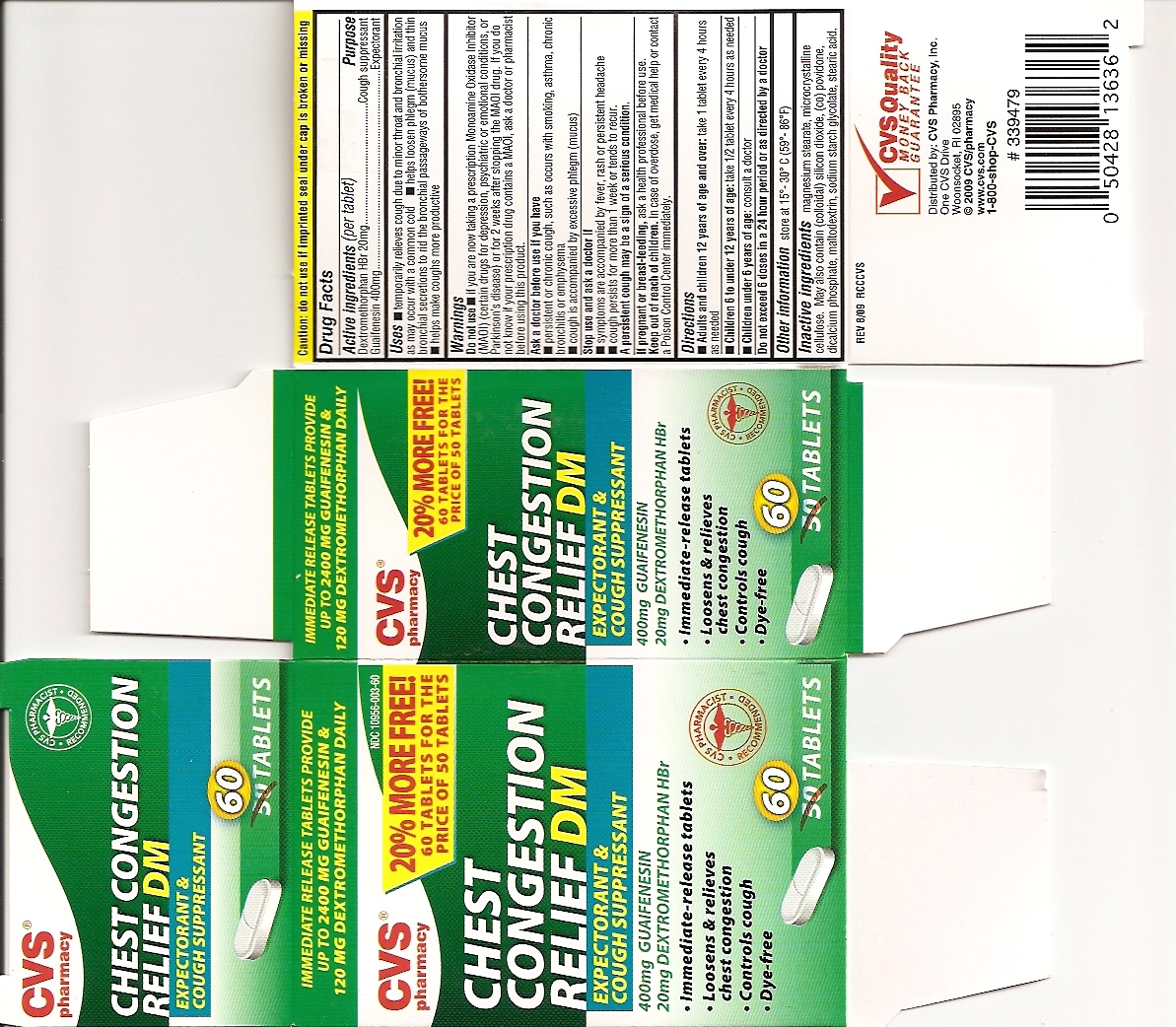 Pill image for Drug Facts Cvs Congestion Relief Dm