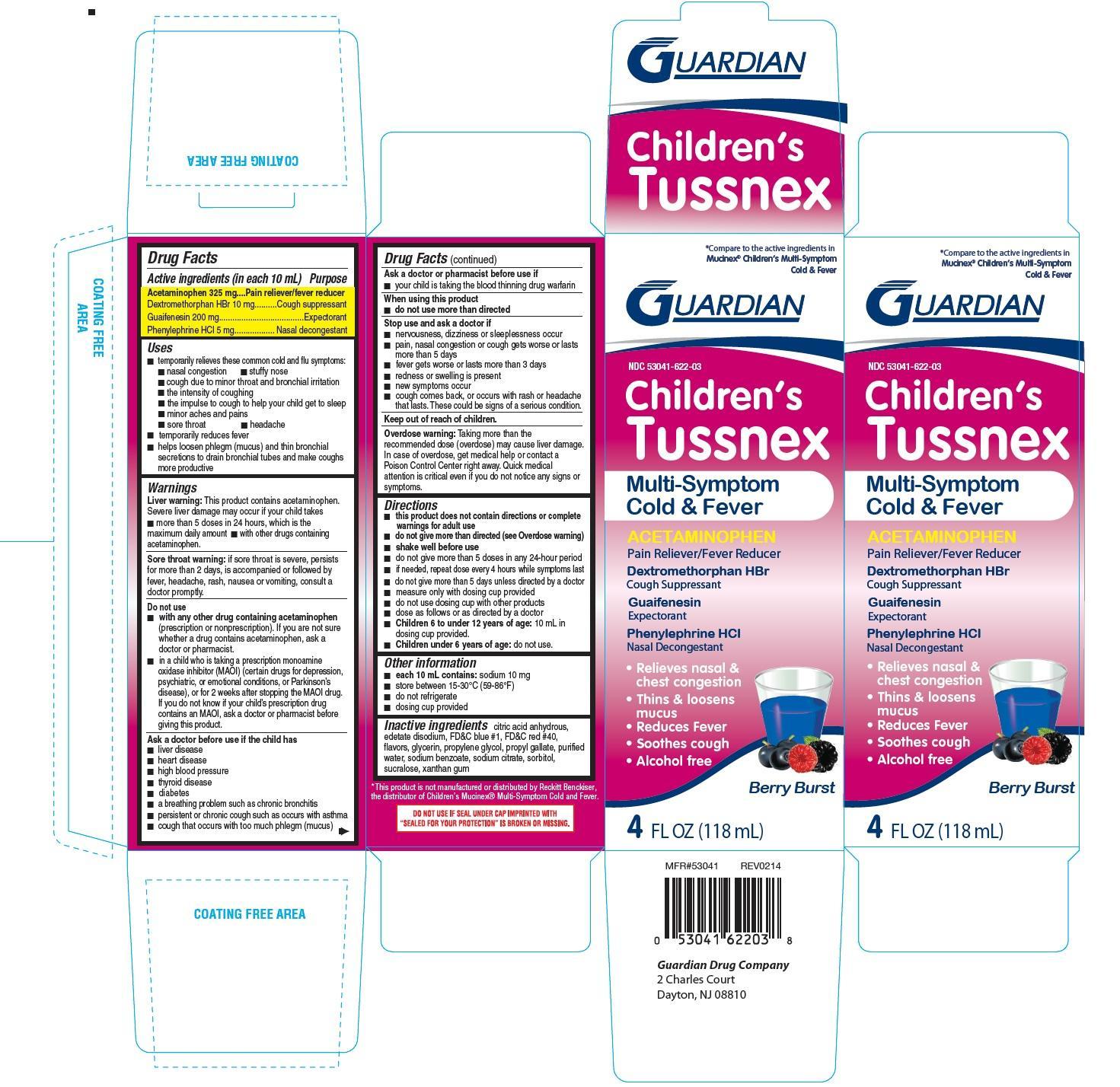 Pill image for Childrens Tussnex Multi-symptom Cold And Fever
