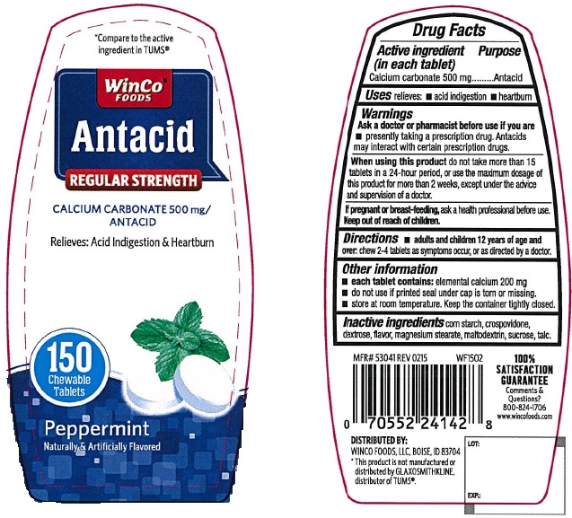 Pill image for Antacid regular Strength Peppermint Tablets
