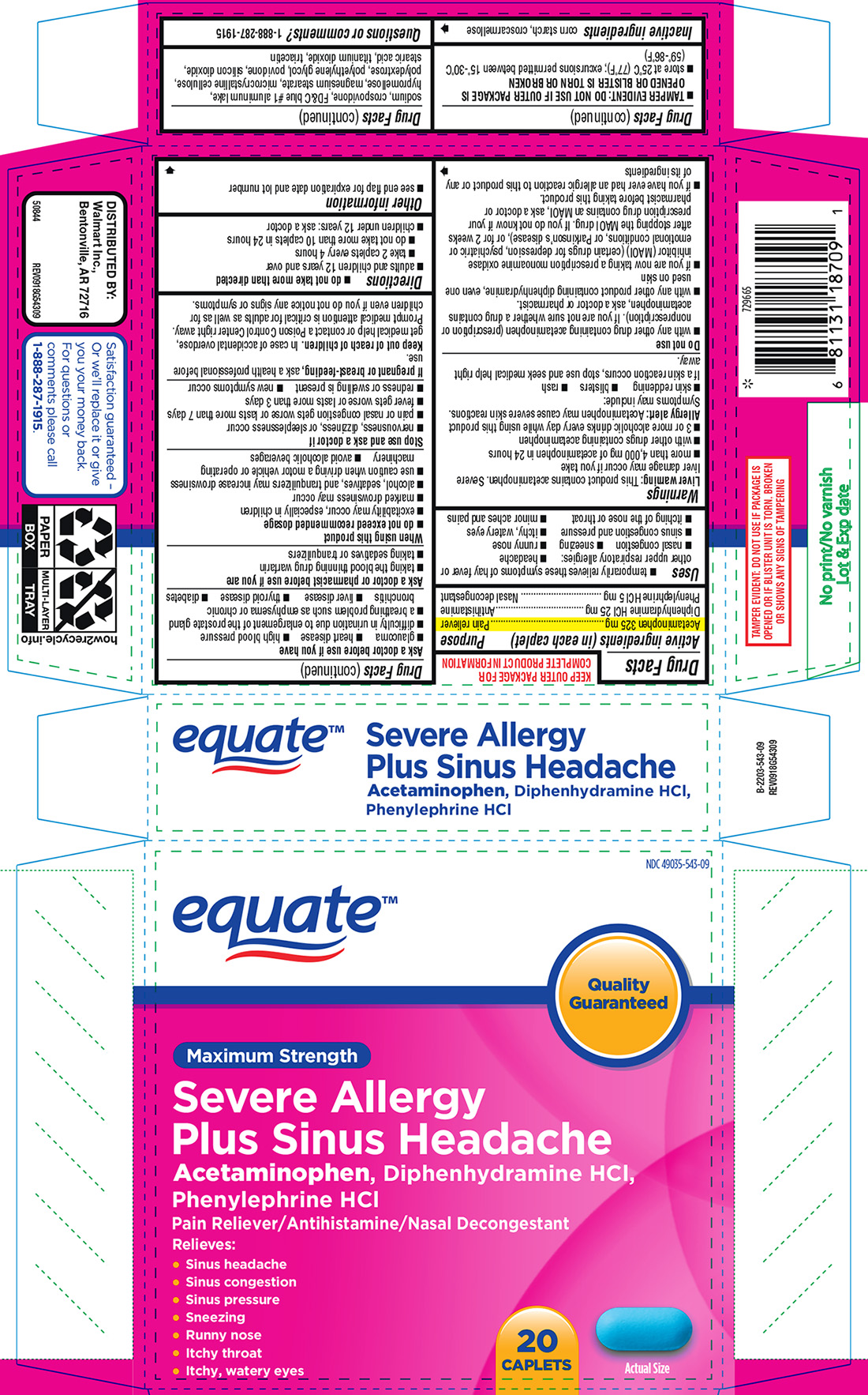 Pill image for Equate 44-543
