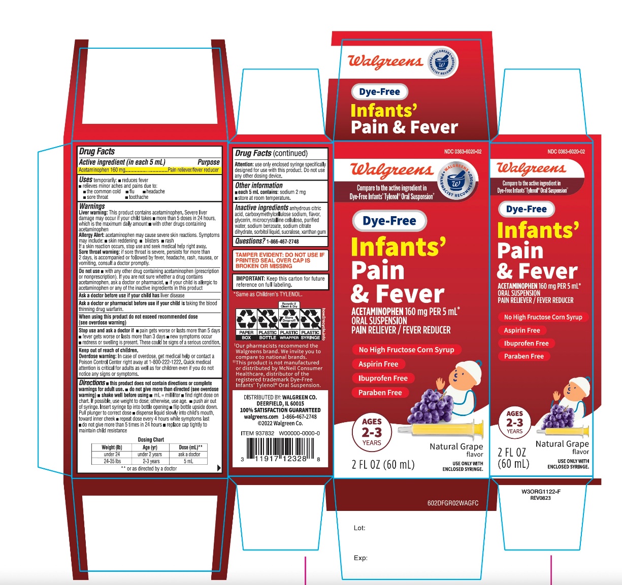 Pill image for Walgreen Dye-free Infants' Pain + Fever Drug Facts