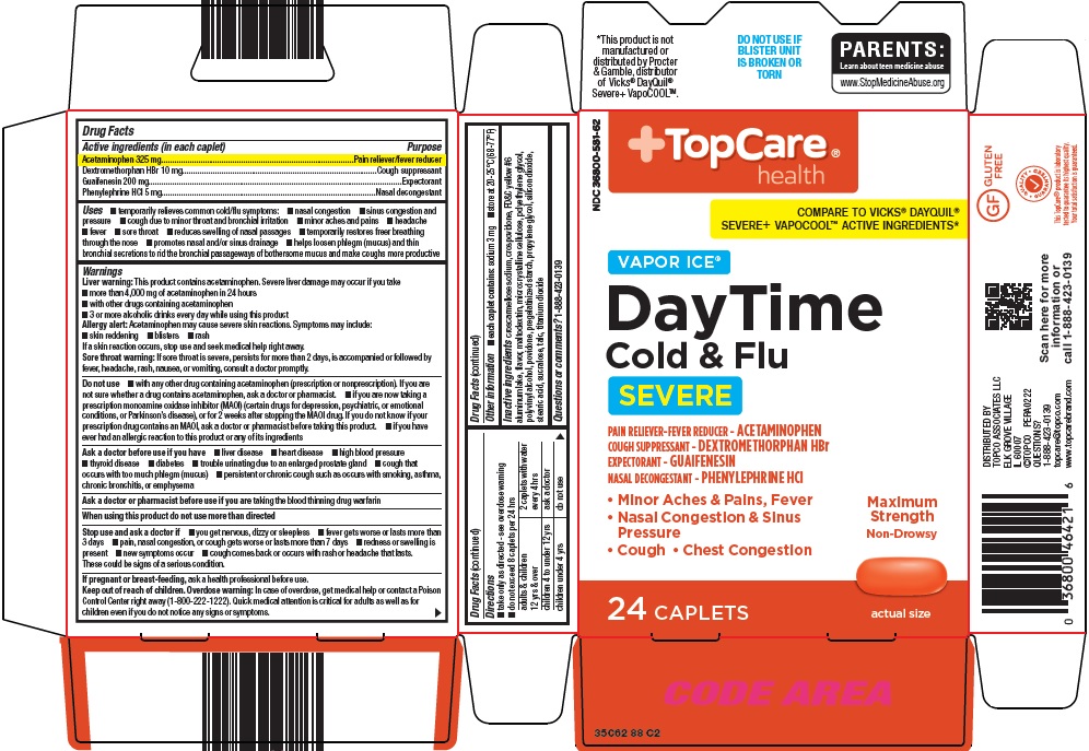 Pill image for Topco Associates Llc. Day Time Cold & Flu Drug Facts