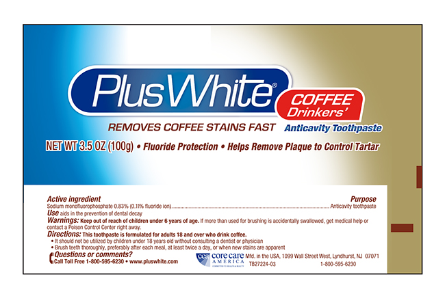 Pill image for plus white coffee toothpaste