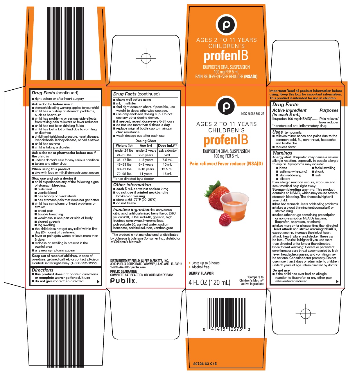 Pill image for Publix Super Markets, Inc. Profenib Drug Facts