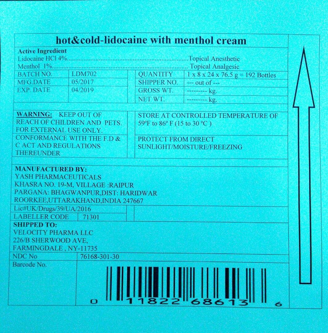 Pill image for Hot And Cold Cream With Lidocaine-ra