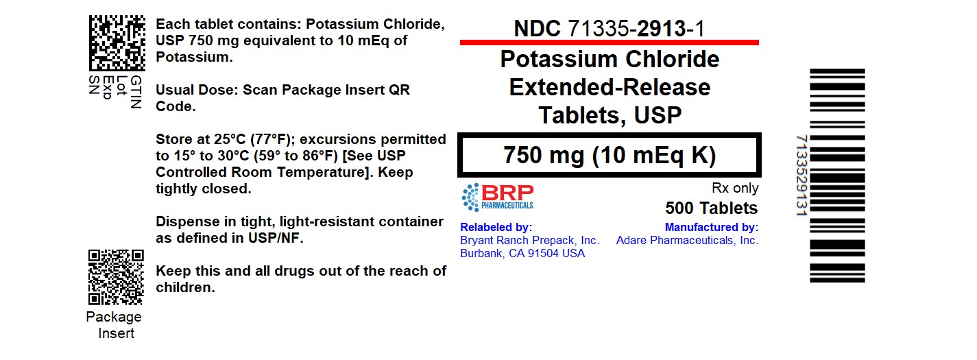 Pill image for Potassium Chloride Extended Release Tablets, Usp 10 Meq K