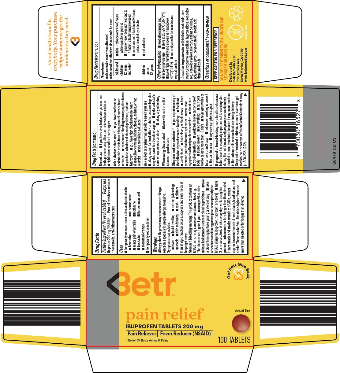 Pill image for Live Betr Llc Pain Relief Drug Facts