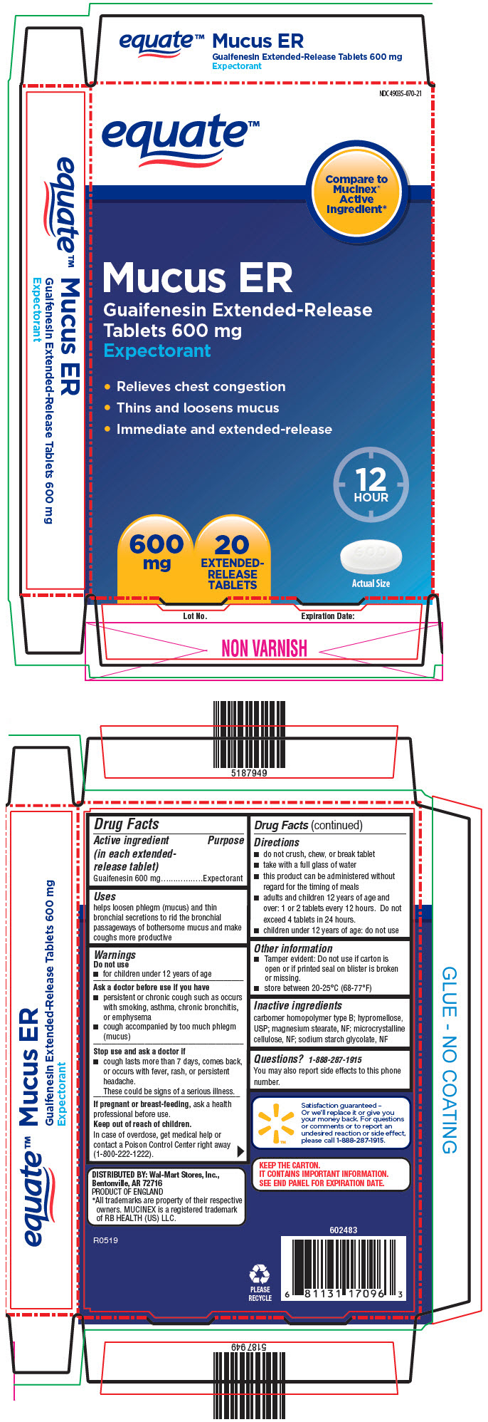 Pill image for Guaifenesin Extended-release Tablets, 600 Mg