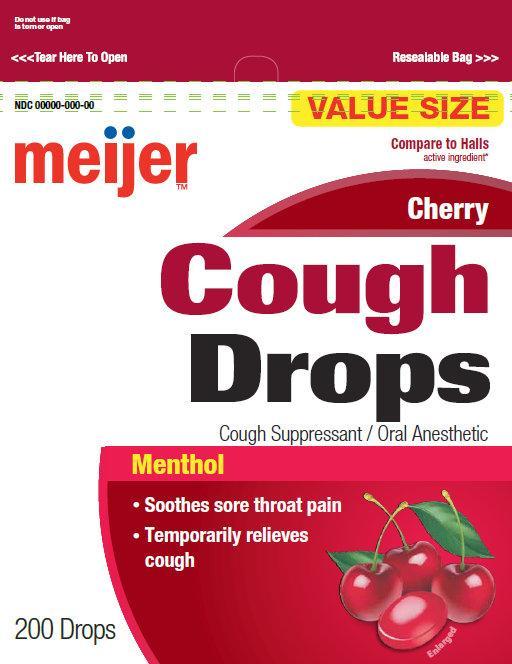 Pill image for Meijer Cherry Cough Drops