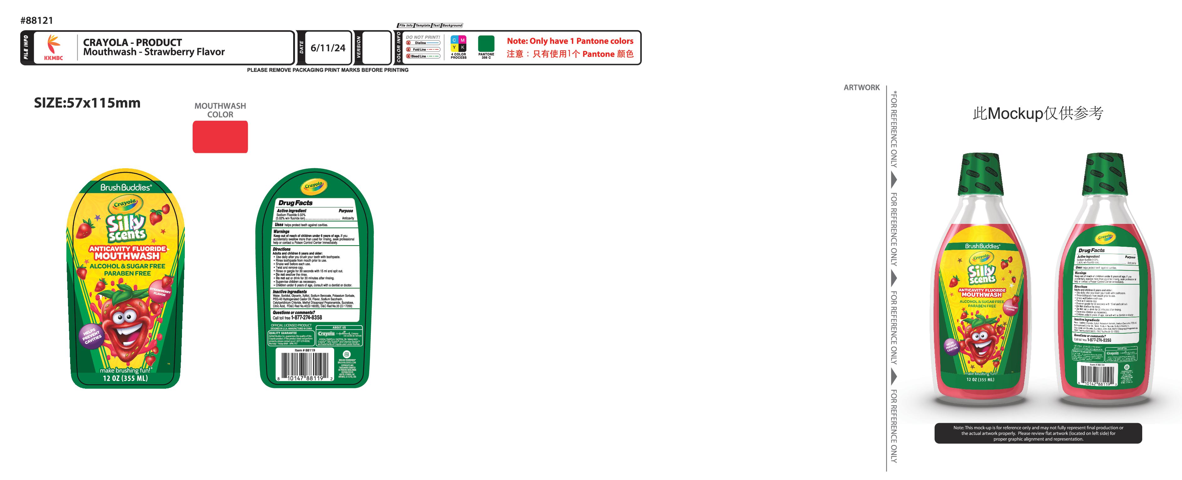 Pill image for 3928-042-brush Buddies Crayola Anticavity Fluoride Strawberry (0.02%)