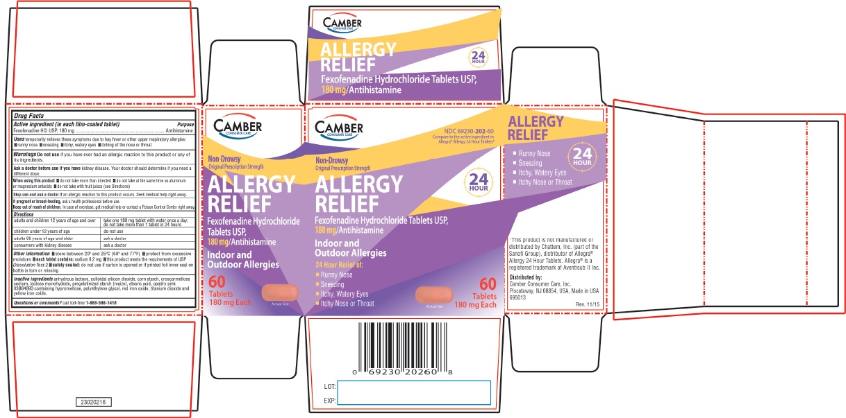 Pill image for fexofenadine hydrochloride tablets usp, 60mg and 180 mg