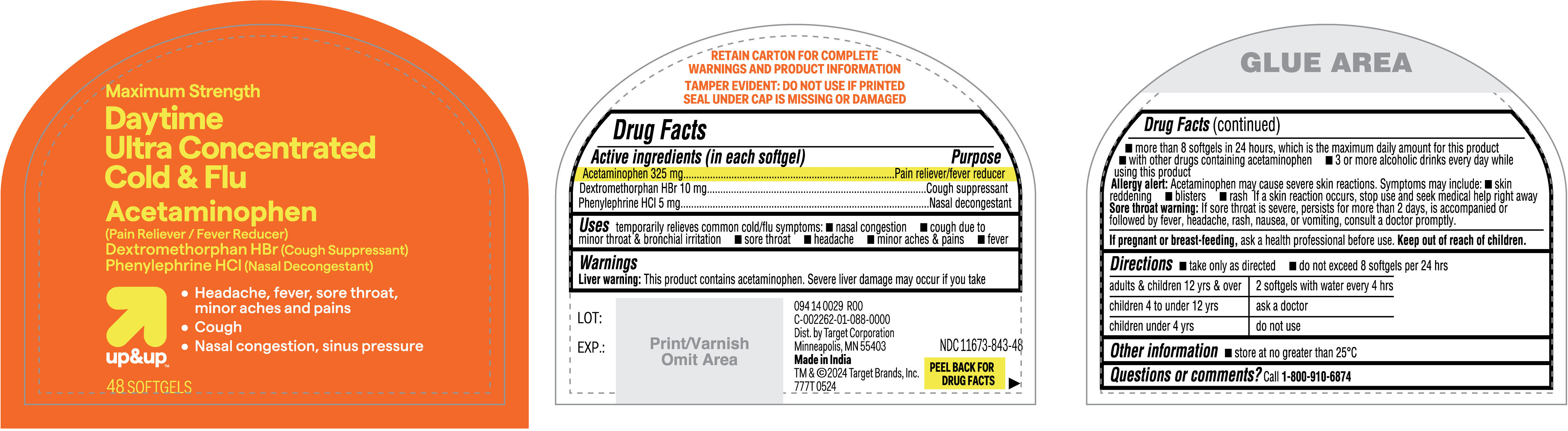 Pill image for Target Daytime Ultra Concentrated Cold And Flu Softgels