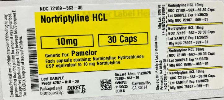 Pill image for Nortriptyline Hcl