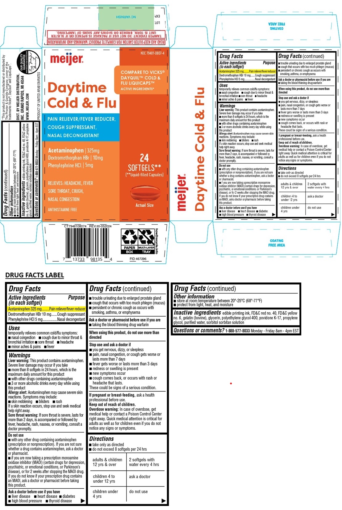 Pill image for Meijer Daytime Cold & Flu