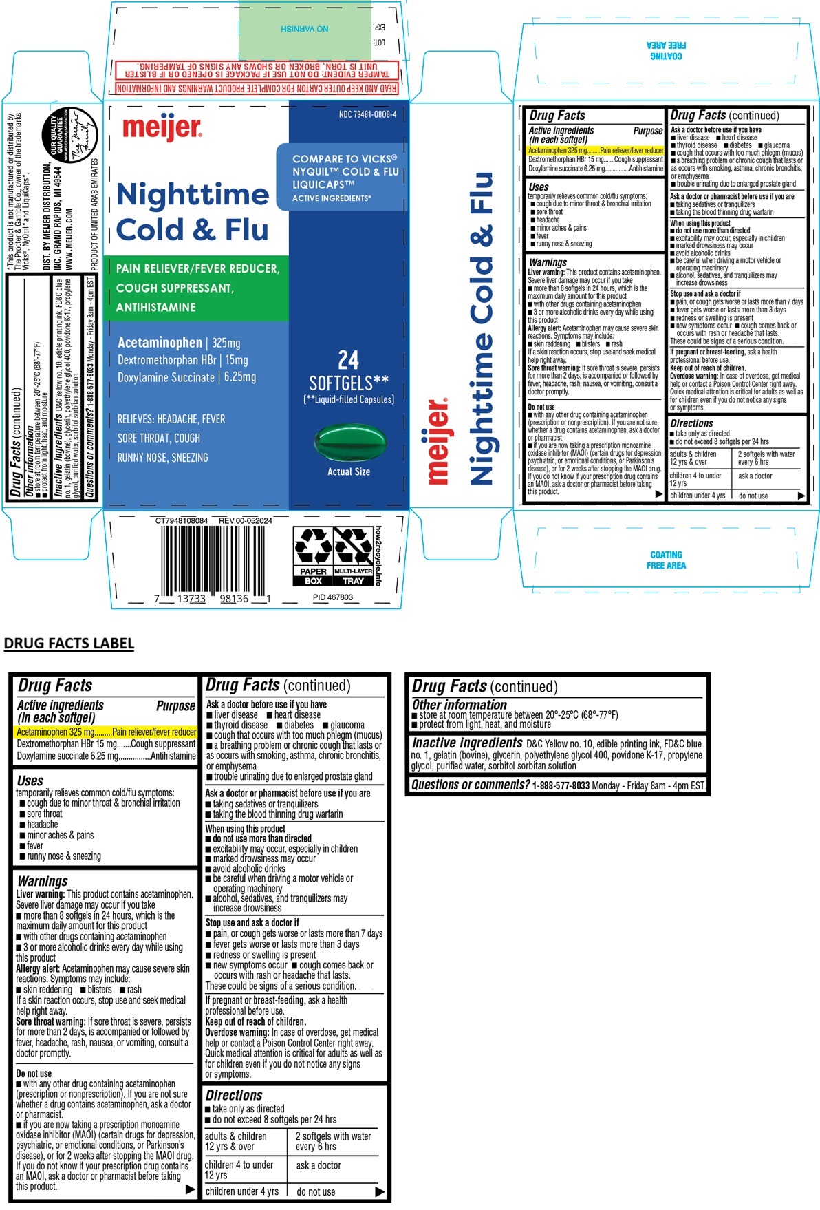 Pill image for meijer nighttime cold & flu 