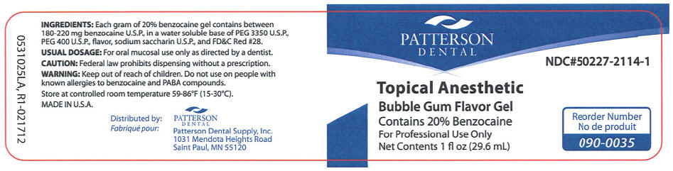 Pill image for patterson topical anesthetic bubble gum flavor