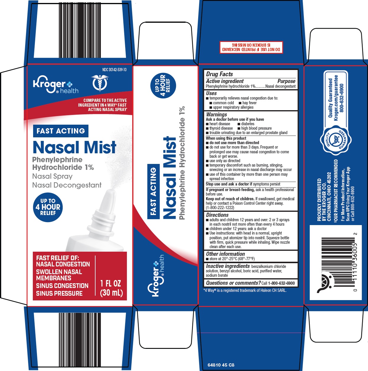 Pill image for Kroger Co. Nasal Mist Drug Facts