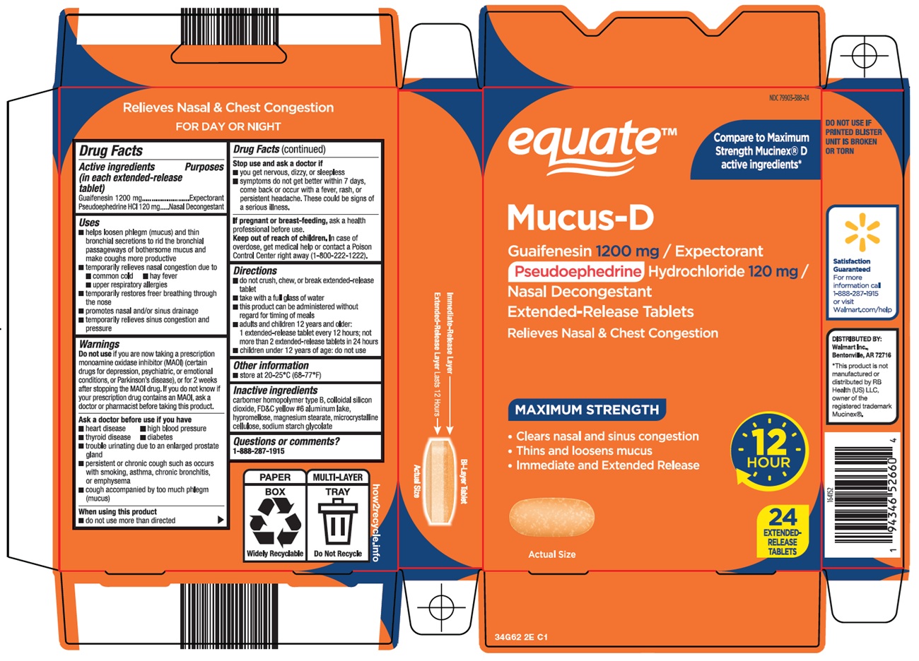 Pill image for Wal-mart Mucus-d Drug Facts