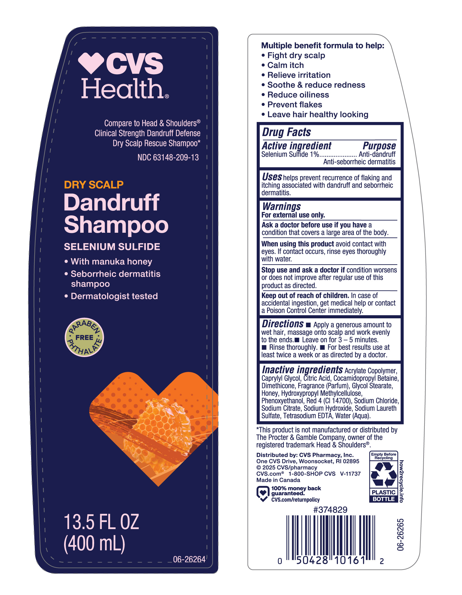 Pill image for 63148-209, Cvs Dandruff Shampoo- Dry Scalp